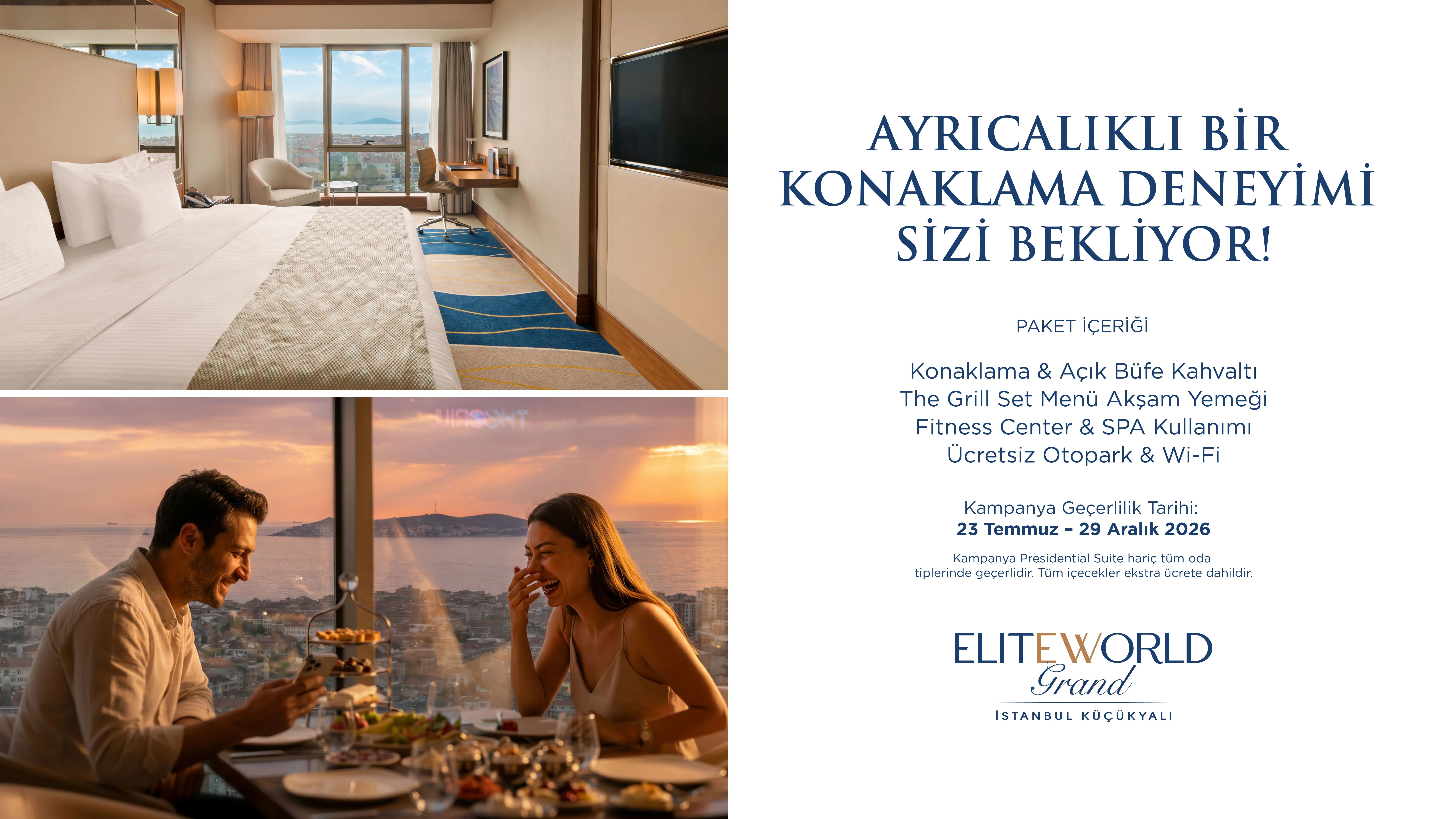 Elite World Grand İstanbul Küçükyalı’da The Grill Lezzetleriyle Ayrıcalıklı Konaklama
